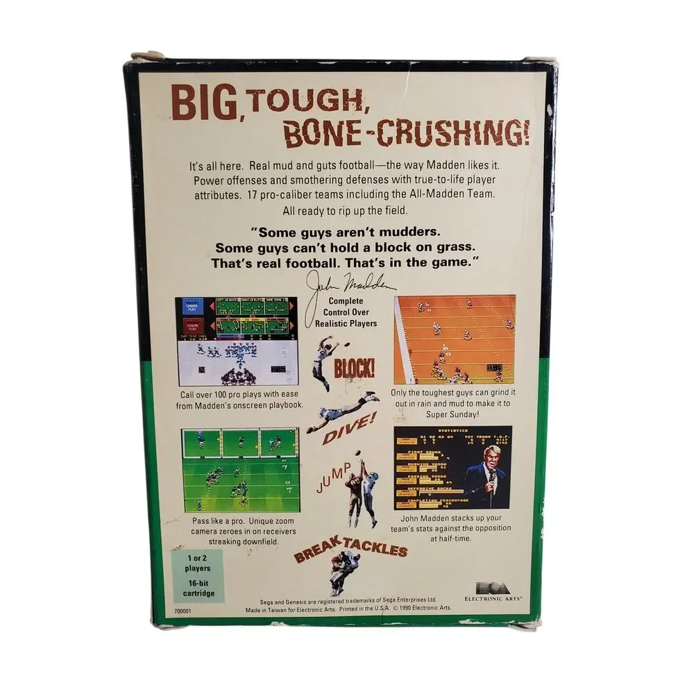 John Madden Football - Sega Genesis - Complete